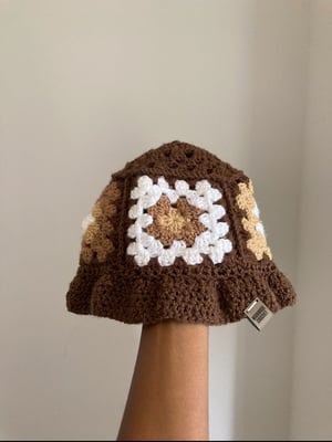 Image of Crochet Bucket Hat - Brown