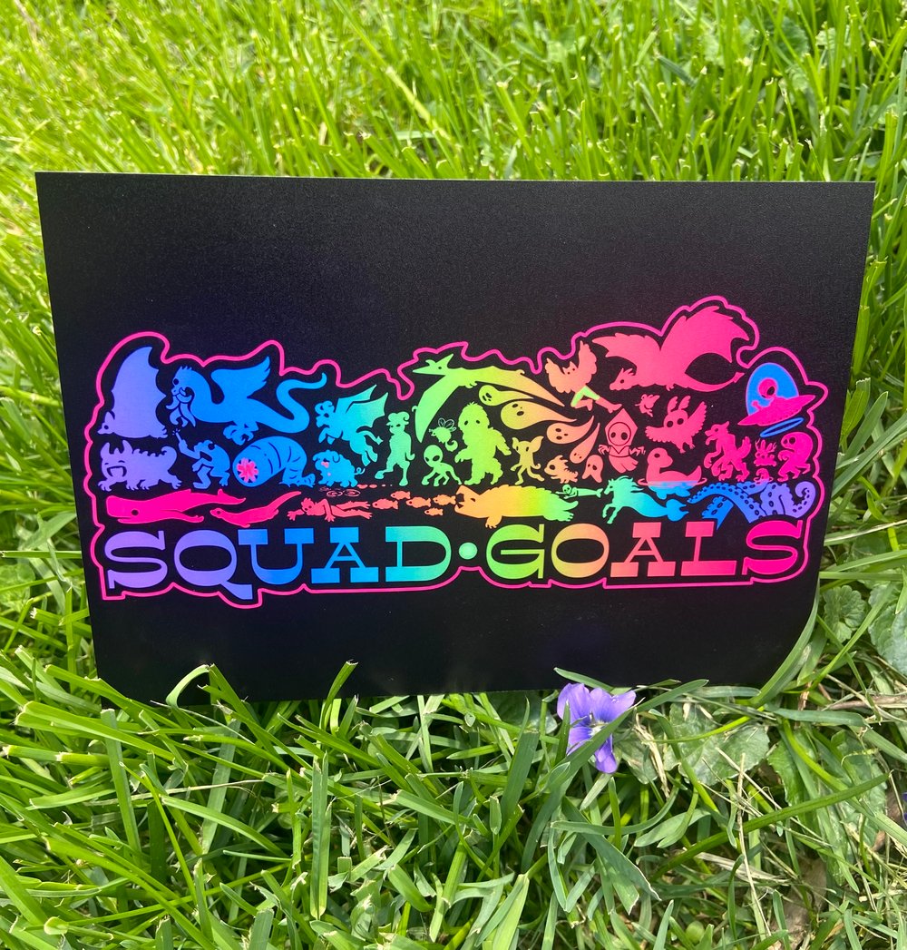 Rainbow Squad Goals Mini Print