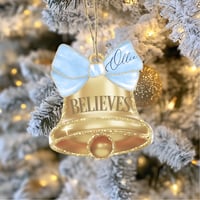  Bell Tree Ornament- Blue
