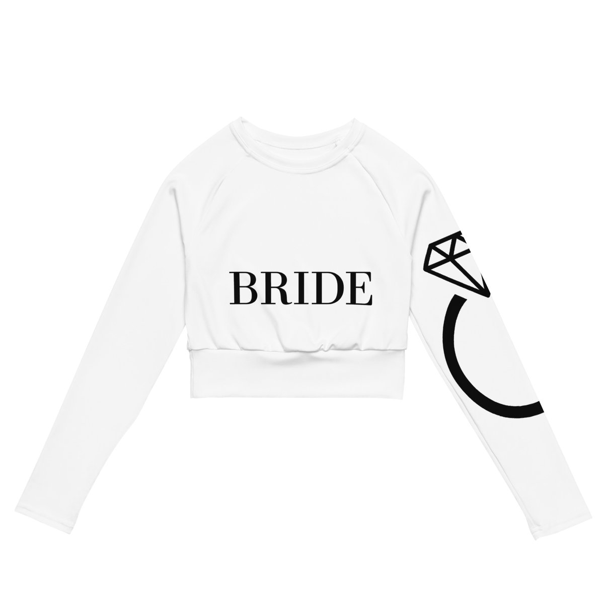 Image of BRIDE with Ring | Recycled long-sleeve crop top