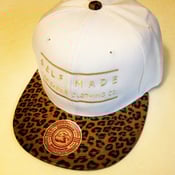 Image of Raw Caviar White Cheetah Bill Snapback