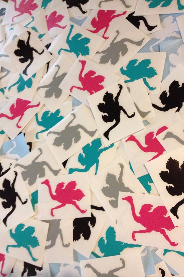 Image of Ostrich Mascot Decals