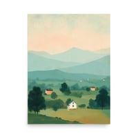 Image 1 of Farm Country Folk Art Landscape