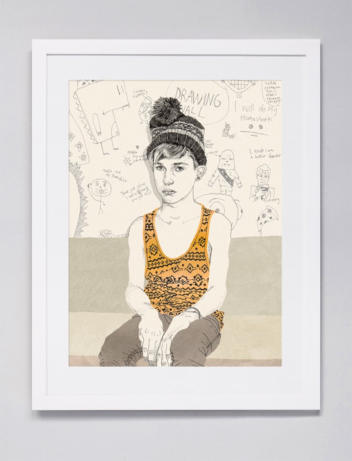 Image of &#x27;Boy in a Hat&#x27; - A3 Print