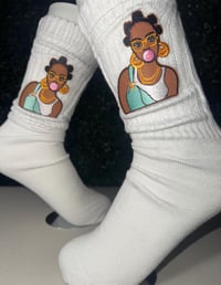 Image 1 of Glam Slouch Socks (white)
