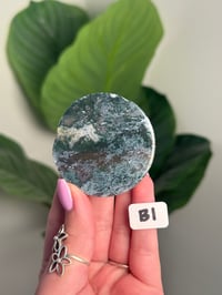 Image 2 of CHOOSE YOUR OWN MOSS AGATE DISK -INDIA- LOT 1
