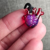 Image 3 of MINIATURE "LOVE YOU TO THE MOON AND BACK" ANATOMICAL HEART PENDANT 5