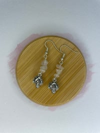 Rose Quartz Mushroom Earrings