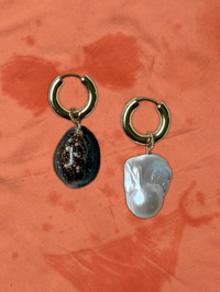 Flameball cowry earrings 