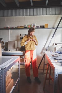 Image 2 of The Artist Trouser ~ Burnt Orange corduroy 