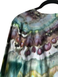 Image 5 of L Ladies Long-Sleeve Stretch Tee in Deep Agate Ice Dye