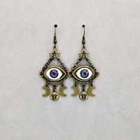 Image 2 of Triple Moon Eye Earrings