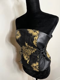 Image 3 of Black + Gold Corset
