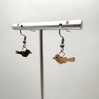 Image 2 of Mother of Pearl Bird Earrings