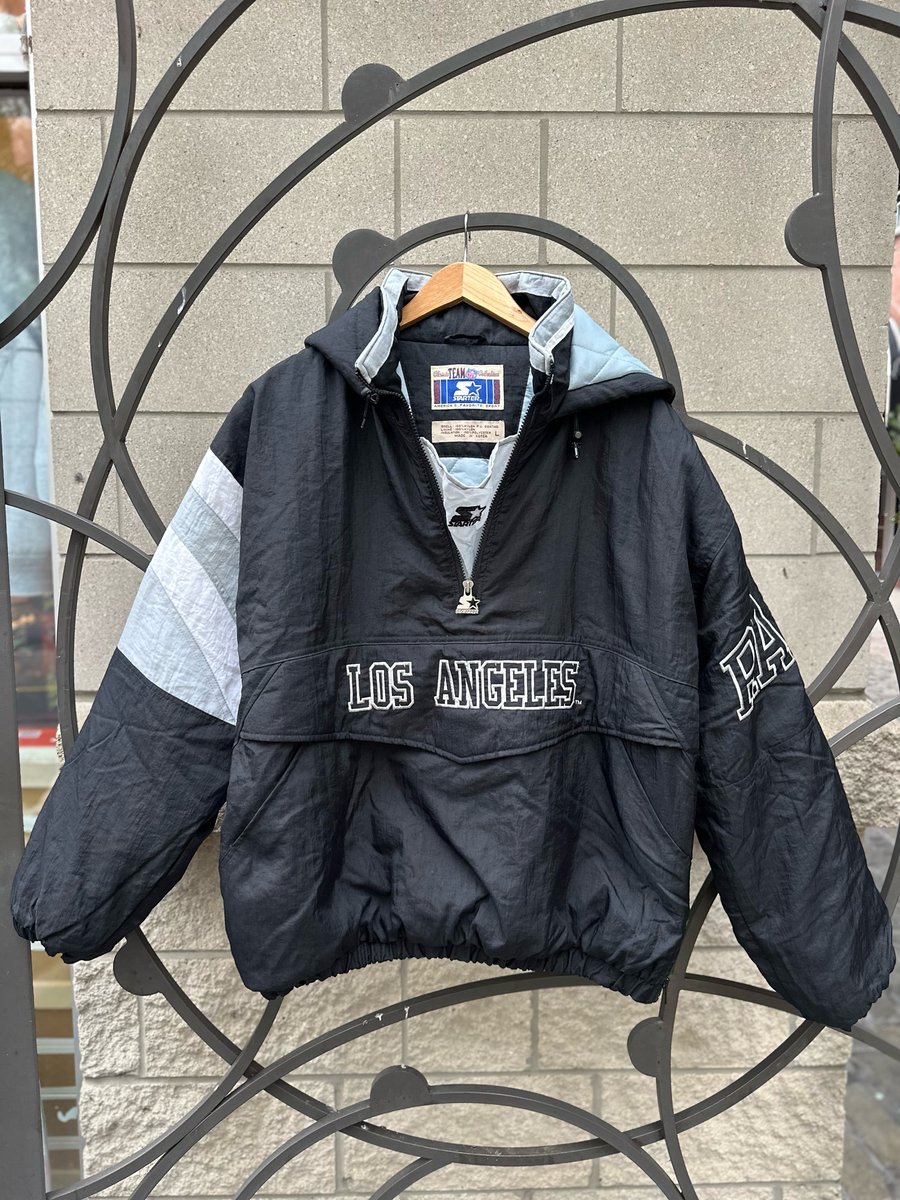 Image of 90’s Vintage Starter “LOS ANGELES RAIDERS” Pullover Puffer Jacket, SIZE: LARGE