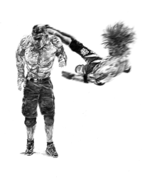 Image 2 of Print - John Cena V. AJ Styles, Royal Rumble ‘17