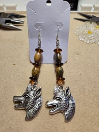 Forest Sentinel Wolf Earrings 