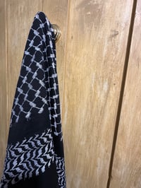 Image 2 of Inverse Black & White Kuffiyeh (Made in Palestine)