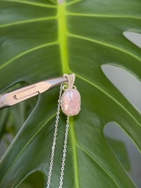 Image 3 of Silver Baroque Pearl Rectangle Crystal Necklace