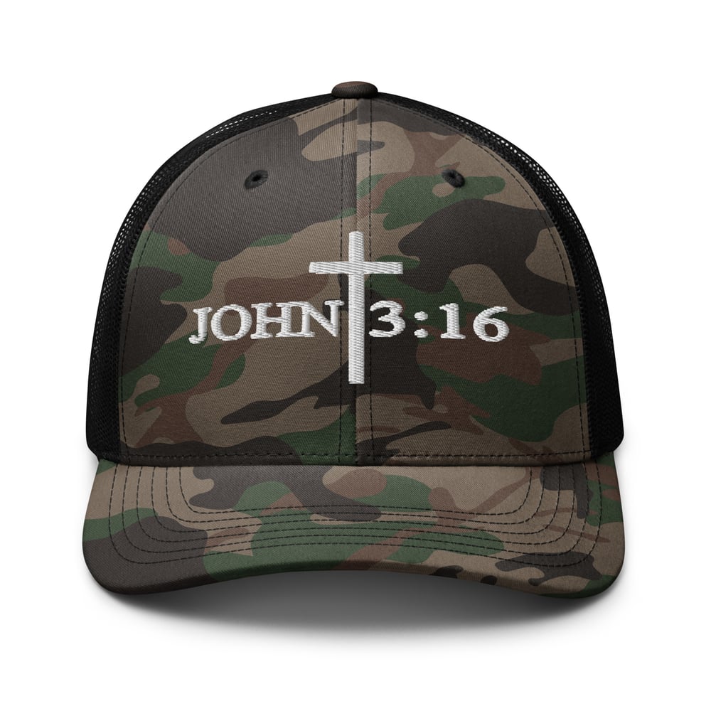Image of John 3:16 Camo Trucker Hat