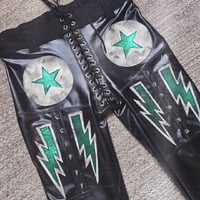 Image 5 of Flared pants with lightningbolts and flames