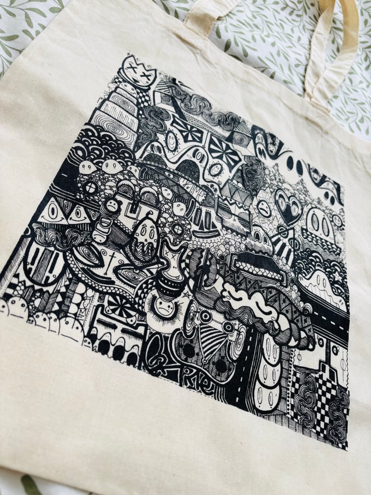 Image of ToteBag Sérigraphié – Black Square