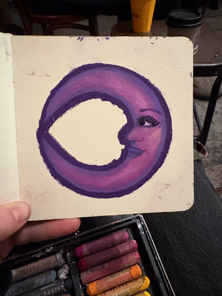 Image of the moon 5x5 mini art print