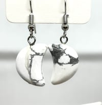 Image 1 of Howlite Moon Earrings 