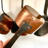 French vintage copper pots