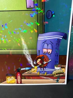 Image of Bart Simpson holo-artprint