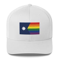 Image 2 of Minnesota Rainbow Pride Flag (6 Stripe) Trucker Cap