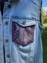 Image 4 of XXL Crazy Patch Denim Vest