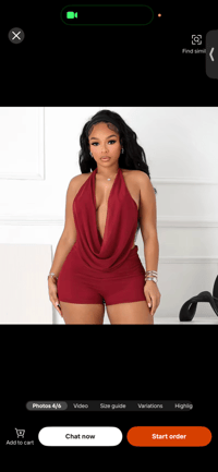 Image 1 of 2 Piece Red Laced Up Top 