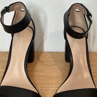 Image 10 of Stuart Weitzman Black Ankle Strap Open Toe Genuine Leather Women's Sandals