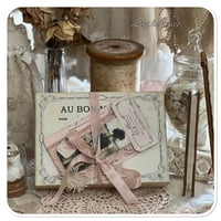 Image 2 of Junk Journal lace samples spool book full of vintage French lace samples