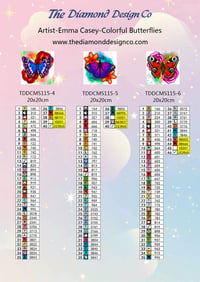 Image 4 of Colorful Butterflies Mini Diamond Painting Kit by Emma Casey