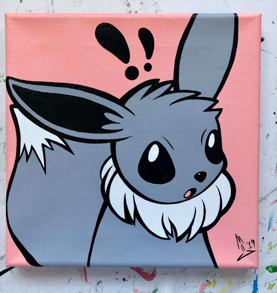 Image of “Grey Eevee” - Acrylic Painting