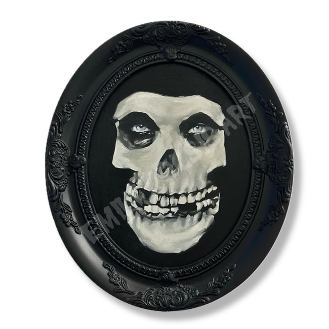 Framed Original Crimson Ghost Misfits Oil Painting