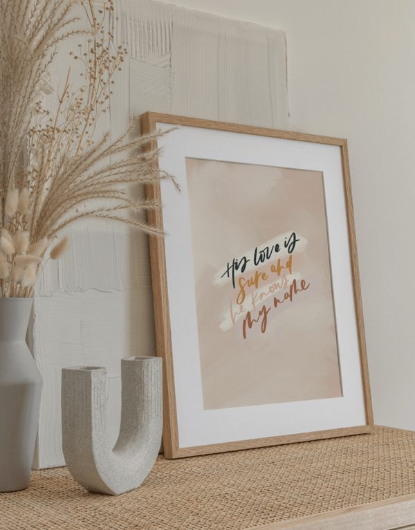 Image of His love Is sure Print