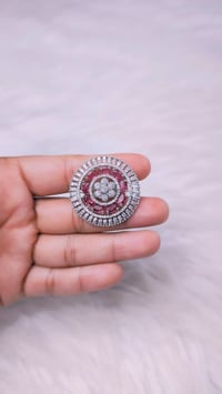 Image 4 of Janette Ruby_American Diamond Adjustable Ring