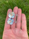 Image of California Poppy Flower Citrine Duo Stud (Stamen and Stone) Earrings