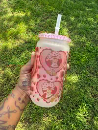 Image 2 of Bling Strawberry Girl Glass Can