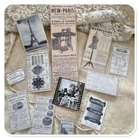 Image 5 of Junk Journal stickers, Vintage french ephemera stickers