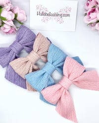 Image 2 of Cable Knit Ribbon Bows