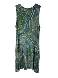 Image 3 of XXL Knit Pocket Tank Dress in Verdant Geode Ice Dye