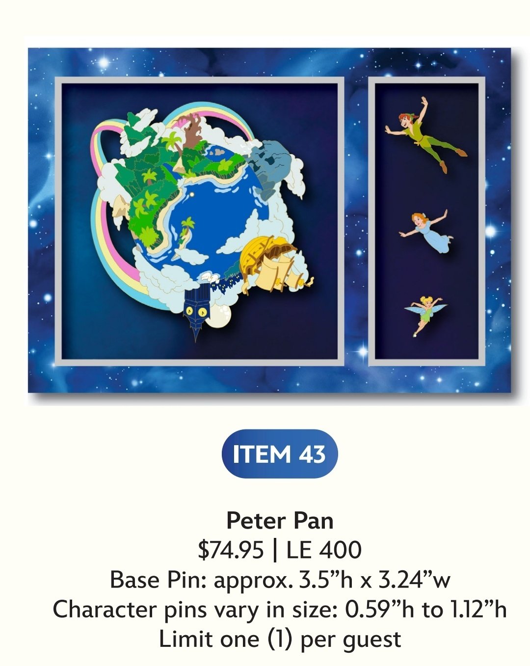 Image of The world of peter pan wdi pin set le 400