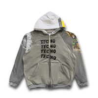 Image 1 of TECHNO TECHNO TECHNO RAGLAN ZIP HOODIE