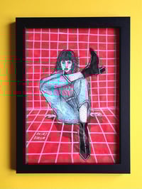 Image 1 of 'WAITING KILLS' original illustration (A4, frame incl.)