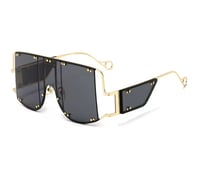 Image 1 of Oversized Rimless Shield Shades