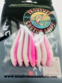 Pink White Silver Pearl Minnow 7 pcs